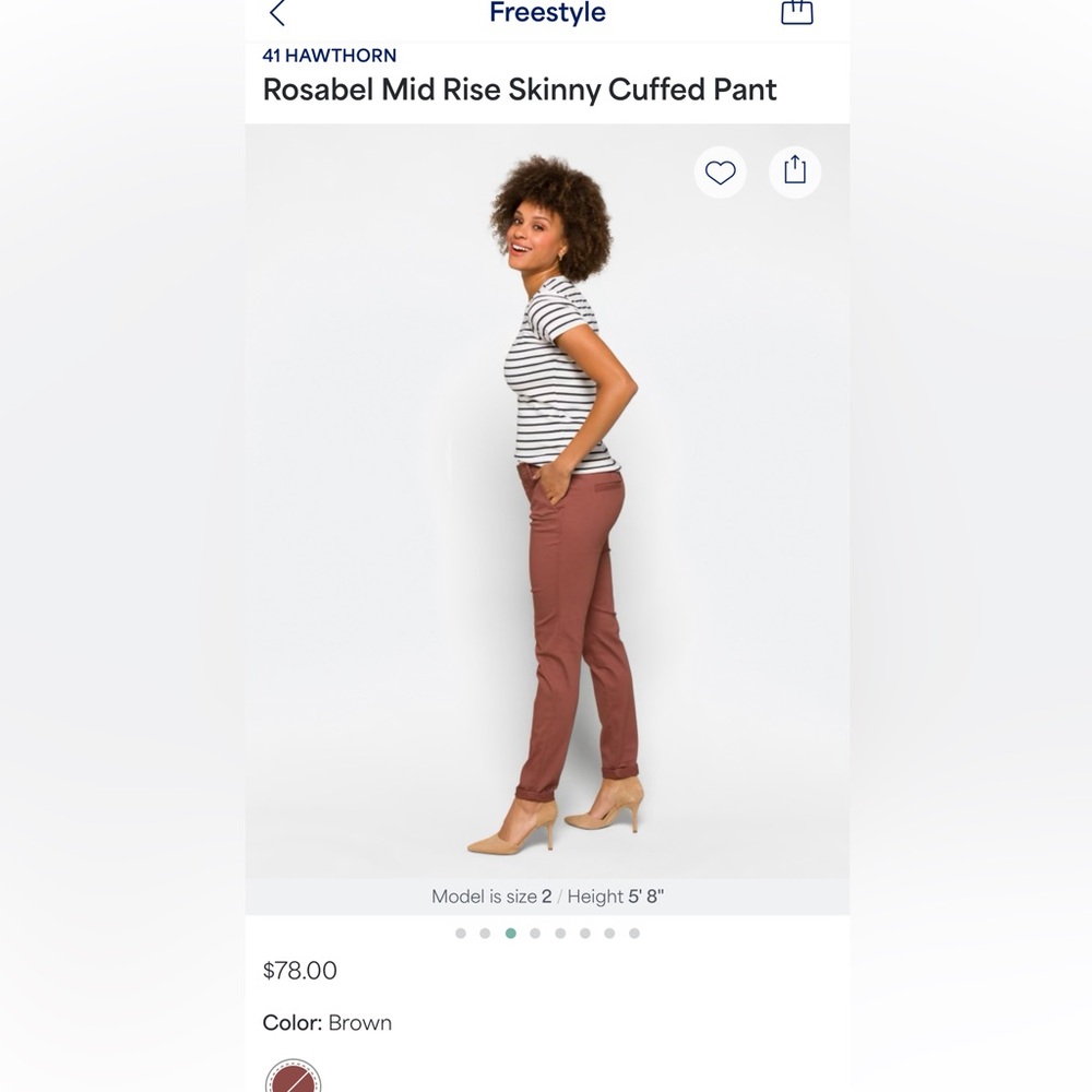 Rosalie Mid-Rise Skinny Cuffed Pant